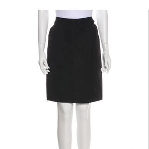 Lanvin Black Pencil Skirt Knee-Length Workwear